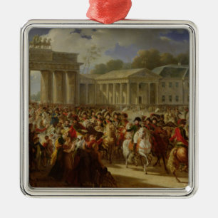 Eintritt von Napoleon I in Berlin Silbernes Ornament