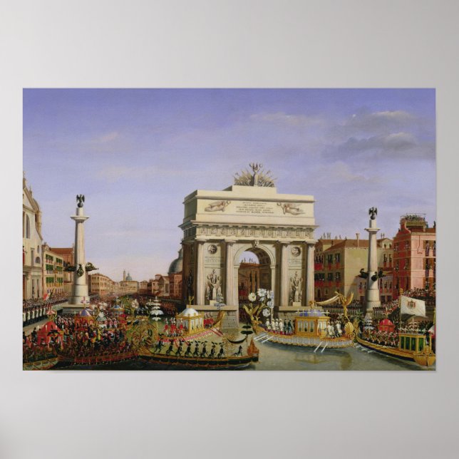 Eintritt von Napoleon I in Venedig, 1807 Poster (Vorne)