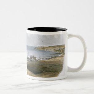 Eintritt zur Bucht von New York genommen von Zweifarbige Tasse