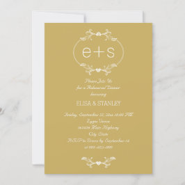 Eintritte und Rahmen Gold Hochzeit Probe Dinner Einladung