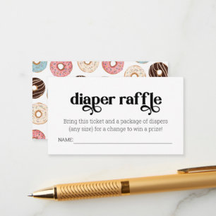 Eintrittskarte für das Donut Diaper-Raffel-Ticket Begleitkarte