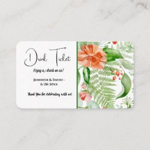 Eintrittskarte für das Hochzeitsticket Begleitkarte