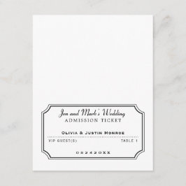Eintrittskarte für den Film Schwarz/Weiß Platzkart Einladung
