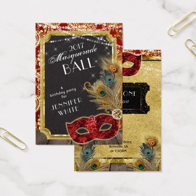 Eintrittskarte für den Masquerade Ball Red Gold Pf (Büro)