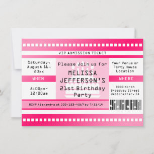 Eintrittskarte für die Geburtstagspartei von Custo Einladung