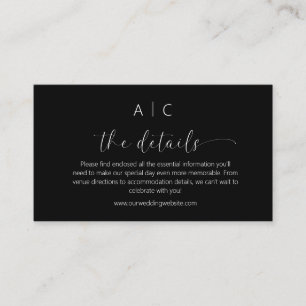 Eintrittskarte für Minimalistische Hochzeitdetails Begleitkarte