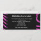 Eintrittskarte Geburtstagsparty Zebra Pink Black Einladung (Rückseite)