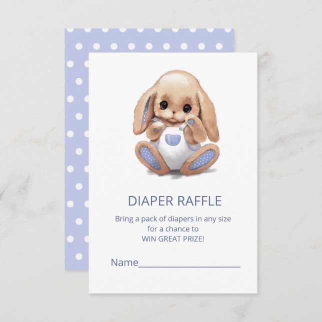 Eintrittskarte mit niedlichem Putz-Hasen zum Betre Begleitkarte (Vorne/Hinten)