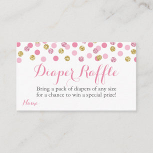 Eintrittskarten für das Windeln von Rosa und Gold  Begleitkarte