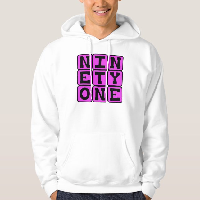 Einundneunzig, Zahl 91 Hoodie (Vorderseite)