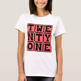 Einundzwanzig, Nummer 21, Kartenspiel T-Shirt