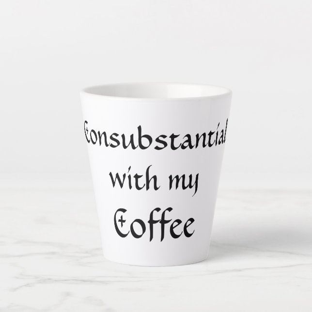 Einverstanden mit meinem Kaffee Milchtasse (Vorderseite)