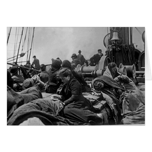 Einwanderer an Bord der Dampfschiff (Vorderseite (Horizontal))