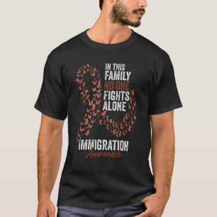 Einwanderer Aufklärung Monat Schmetterlinge Brown T-Shirt