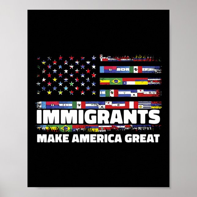 Einwanderer machen Amerika groß Einwanderer Mexiko Poster (Vorne)