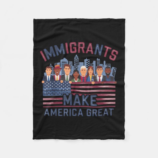 Einwanderer machen Amerika groß Fleecedecke (Vorderseite)
