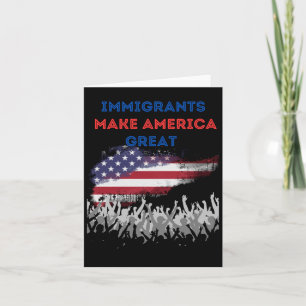 Einwanderer machen Amerika großartig. Aufkleber Karte