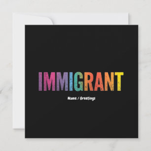 Einwanderer schlichtes Minimalistisches Anti-Rassi Einladung