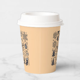 Einwegbecher oder Papierbecher für Weihnachten