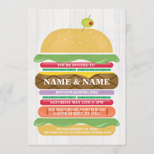 Einweihung BBQ Burger Stack Neue Heimat Einladung
