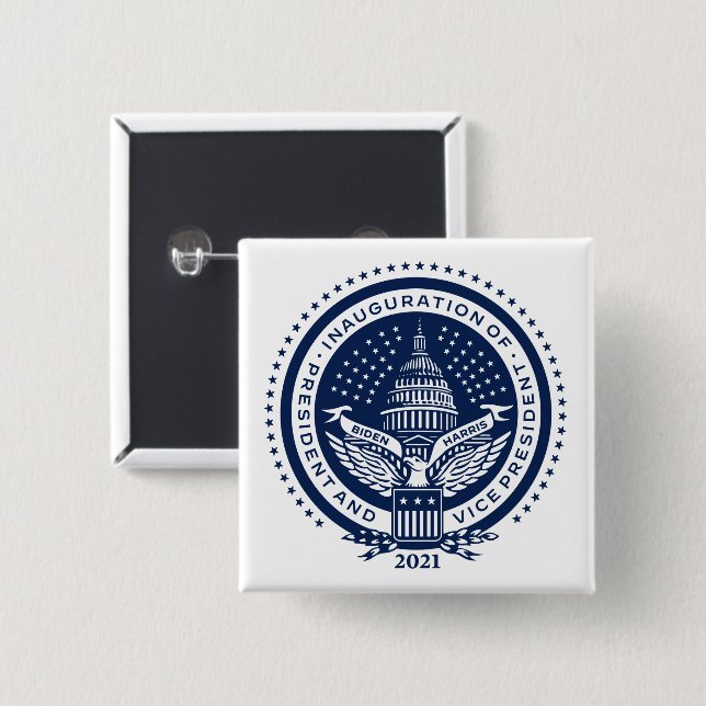 Einweihung des Biden Harris President Button (Vorne & Hinten)