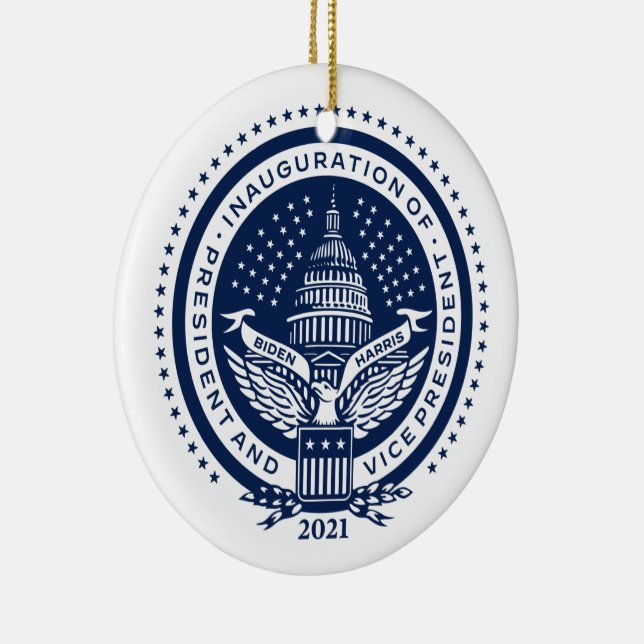 Einweihung des Biden Harris President Keramik Ornament (Rechts)
