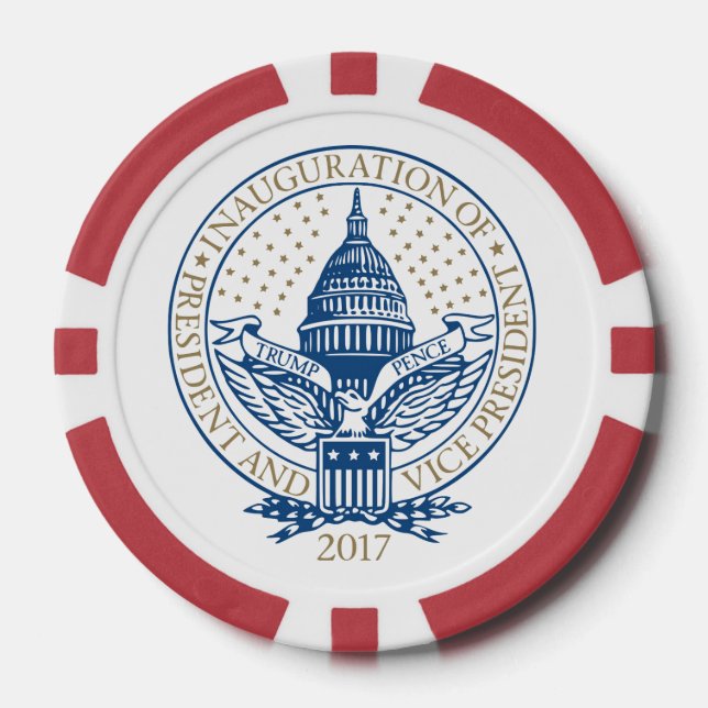 Einweihung des Donald Trump Mike Pence 2017 Logo U Pokerchips (Vorderseite)