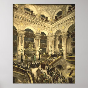 Einweihung des Opernhauses in Paris, Frankreich Poster