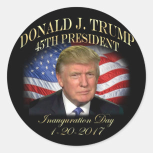 Einweihung Präsidenten-Donald Trump Gedenk Runder Aufkleber