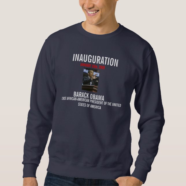 EINWEIHUNGS-SCHWEISS PRÄSIDENTEN-BARACK OBAMA SWEATSHIRT (Vorderseite)