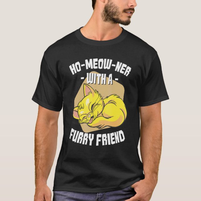 Einweihungsparty-Katze T-Shirt (Vorderseite)