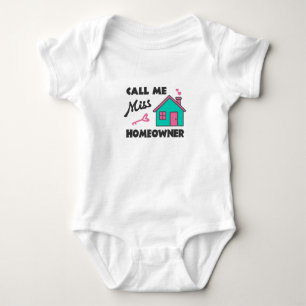 Einweihungsparty Nennen Sie mich Frau Hausbesitzer Baby Strampler