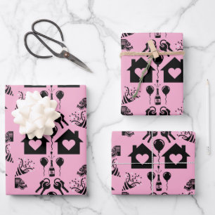 Einweihungsparty Willkommen im neuen Zuhause Geschenkpapier Set