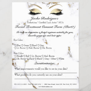 Einwilligungserklärung für Gesichtsbehandlung Marm Flyer