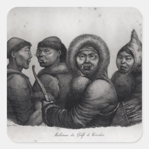 Einwohner des Golfs von Kotzebue Quadratischer Aufkleber
