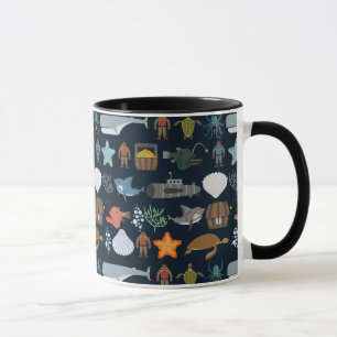 Einwohner des Ozeans Muster 1 Tasse