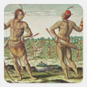 Einwohner von Virginia Quadratischer Aufkleber