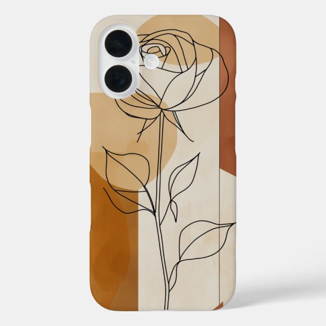Einzeilige Rose Case-Mate iPhone Hülle (Rückseite)