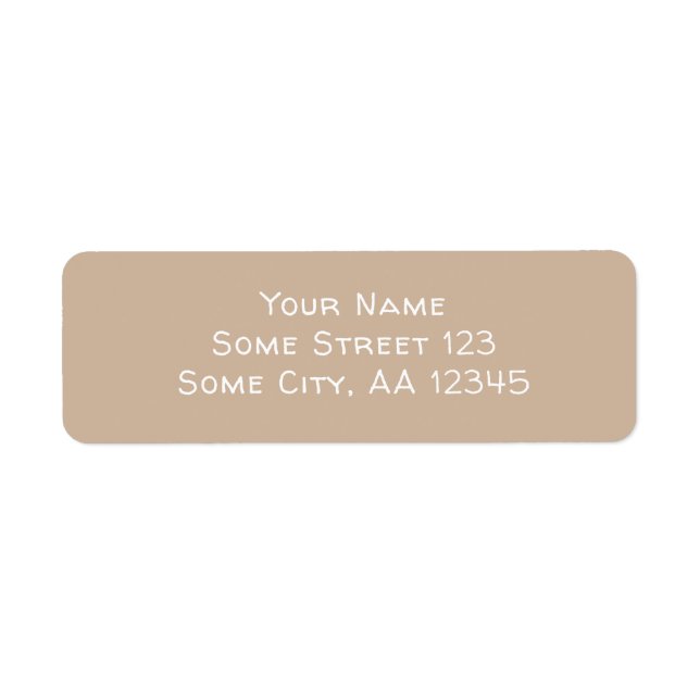 Einzel Beige with White Text Return Address (Vorne)