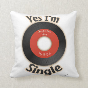 Einzel-Schallplatte Flirtige Retro-Musik-Cartoon-S Kissen
