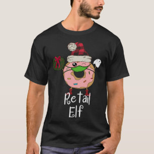 Einzelhandels-Elf-Quarantäne-Weihnachts-Elf-Donut T-Shirt