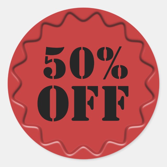 Einzelhandels-Rabatt-Verkaufs-Abzeichen Runder Aufkleber (Vorderseite)