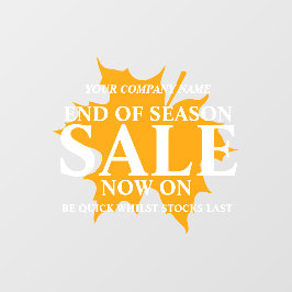 Einzelhandelsgeschäft Ende der Saison Fensteraufkleber