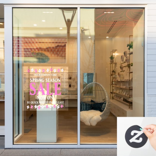 Einzelhandelsgeschäft Ende Frühjahr Fensteraufkleber (Schaufenster)