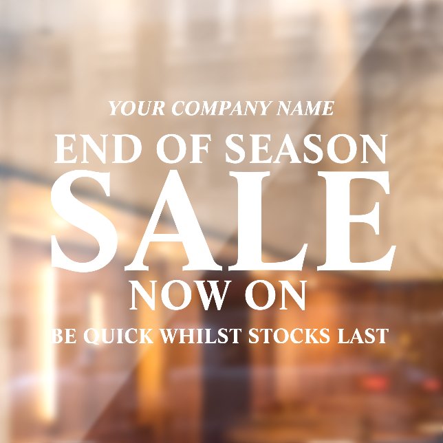 Einzelhandelsgeschäft Geschäftsbezeichnung Weiß Fensteraufkleber (Blatt 2)