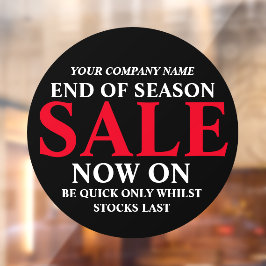 Einzelhandelsgeschäft Geschäftszeichen Schwarz-Rot Fensteraufkleber