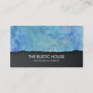 Einzelhandelsgeschäft Store Blau Grün Aquarell Was Visitenkarte
