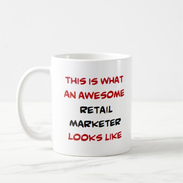Einzelhandelsmarketer, phantastisch kaffeetasse (Links)