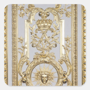 Einzelheiten der Verkleidung Quadratischer Aufkleber