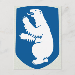 Einzelheiten zu grönländischen Wappen Postkarte